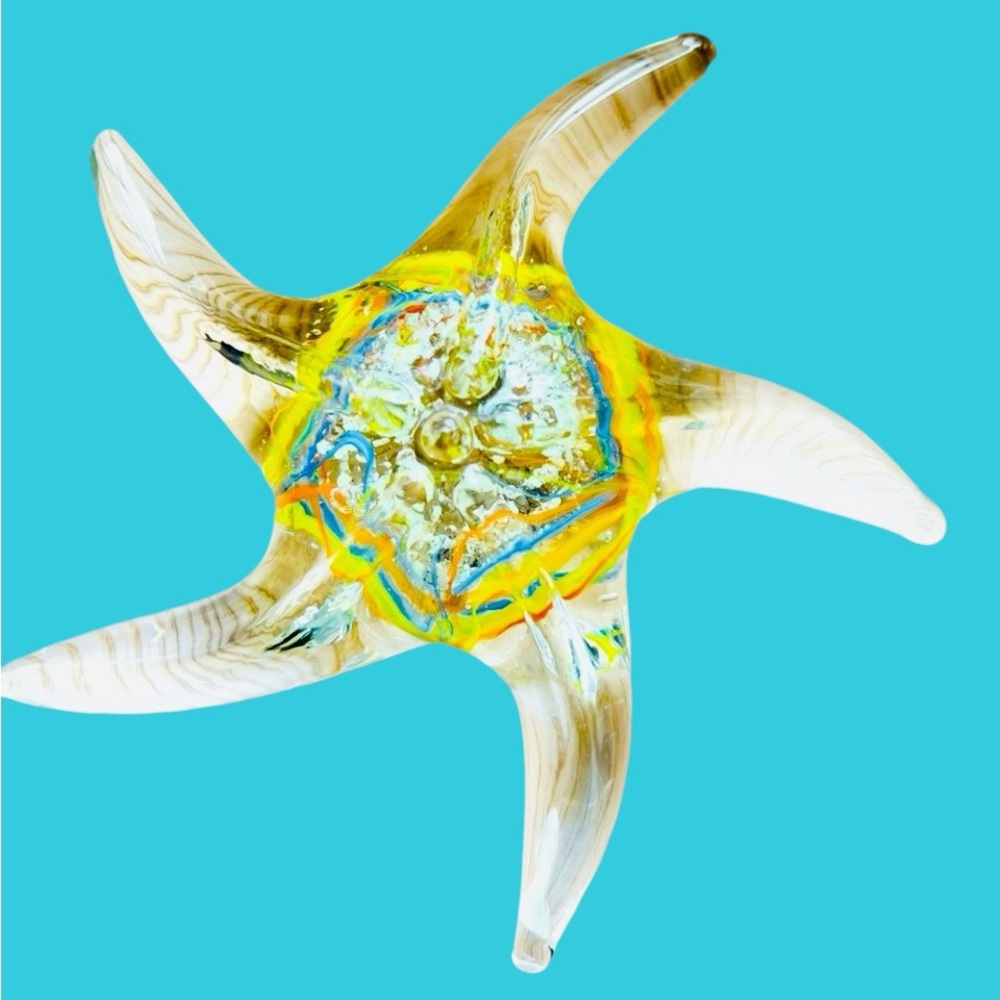 Starfish glass paperweight